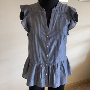 Blue Peplum Blouse by Old Navy